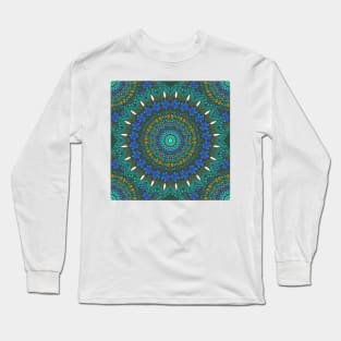 Mandala Vintage Flower Bohemian Pastel Art Colorful Paisley Long Sleeve T-Shirt